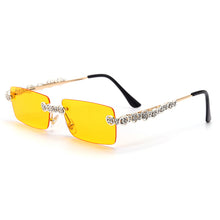 Load image into Gallery viewer, 2023 Retro Sunglasses Women Brand Designer Diamond Rimless Sun Glasses Shades Rhinestone Lens Ladies Frameless Eyeglasses