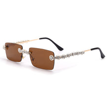 Load image into Gallery viewer, 2023 Retro Sunglasses Women Brand Designer Diamond Rimless Sun Glasses Shades Rhinestone Lens Ladies Frameless Eyeglasses
