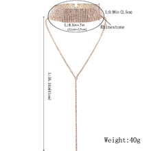Load image into Gallery viewer, 2020 Rhinestone Choker Necklace Crystal Gem Luxury Collar Chain Necklaces Set Chunky Y Necklace Women Neck jewelry Accessories