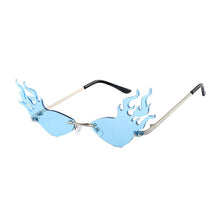 Load image into Gallery viewer, Rimless Wave Sun Glasses Men Eyewear Luxury Trending Narrow vintage Eyeglasses Cool Street Beat Fire Flame Sunglasses Women