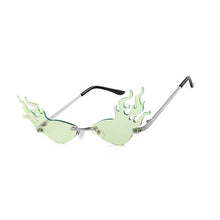 Load image into Gallery viewer, Rimless Wave Sun Glasses Men Eyewear Luxury Trending Narrow vintage Eyeglasses Cool Street Beat Fire Flame Sunglasses Women