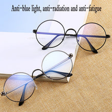 Load image into Gallery viewer, Round glasses New Type of Female Computer Glasses Optical  Metal Circular  frame for men Transparent Lens gaming Glasses