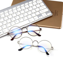 Load image into Gallery viewer, Round glasses New Type of Female Computer Glasses Optical  Metal Circular  frame for men Transparent Lens gaming Glasses