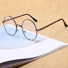 Load image into Gallery viewer, Round glasses New Type of Female Computer Glasses Optical  Metal Circular  frame for men Transparent Lens gaming Glasses