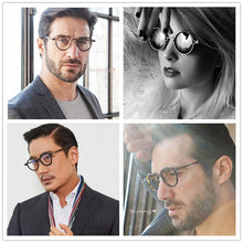 Load image into Gallery viewer, 2023 Round titanium glasses frame men eyeglasses women spectacle frames computer myopia Retro Brand vintage optical glasses Nerd