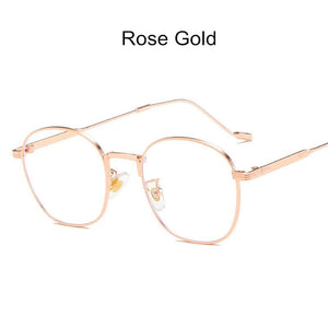 2023 Rounds Anti-Blue Light Women Eyeglasses Optical Myopia Metal Glasses Frame Classic Men Retro Computer Eye Glasses
