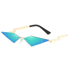 Load image into Gallery viewer, 2023 Small Lens Rimless Sunglasses Women Brand Designer Unique  Wave Legs Sun Glasses Female One Piece Travel Gafa de sol UV400