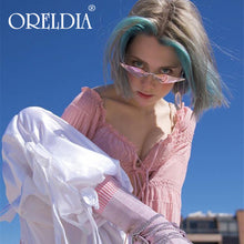 Load image into Gallery viewer, 2023 Small Lens Rimless Sunglasses Women Brand Designer Unique  Wave Legs Sun Glasses Female One Piece Travel Gafa de sol UV400