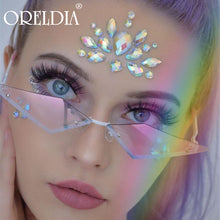 Load image into Gallery viewer, 2023 Small Lens Rimless Sunglasses Women Brand Designer Unique  Wave Legs Sun Glasses Female One Piece Travel Gafa de sol UV400