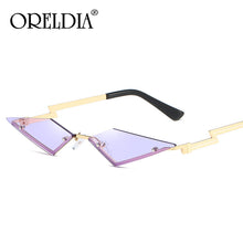 Load image into Gallery viewer, 2023 Small Lens Rimless Sunglasses Women Brand Designer Unique  Wave Legs Sun Glasses Female One Piece Travel Gafa de sol UV400