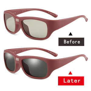 2023 Smart Dimming Sunglasses Men Polarized Photochromic Auto Darkenning Discoloration Sun Glasses Driving Sunglasses
