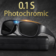 Load image into Gallery viewer, 2023 Smart Dimming Sunglasses Men Polarized Photochromic Auto Darkenning Sun Glasses Driving Sunglasses Solar Power supply