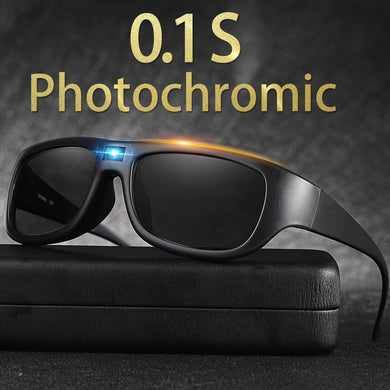 2023 Smart Dimming Sunglasses Men Polarized Photochromic Auto Darkenning Sun Glasses Driving Sunglasses Solar Power supply