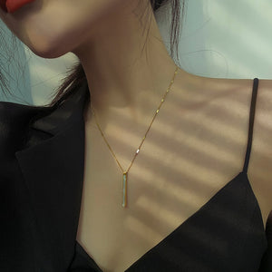 2020 South Korea New Exquisite Shell Titanium Steel Necklace Simple Fashionable Clavicle Chain Women's Jewelry