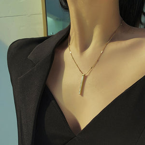 2020 South Korea New Exquisite Shell Titanium Steel Necklace Simple Fashionable Clavicle Chain Women's Jewelry