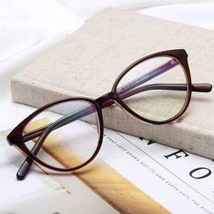 2023 Spectacle Frame Cat Eye Glasses Frame Clear Lens Women Brand Eyewear Optical Frames Myopia Nerd Black Red Eyeglasses Frame