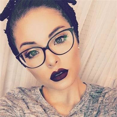 2023 Spectacle Frame Cat Eye Glasses Frame Clear Lens Women Brand Eyewear Optical Frames Myopia Nerd Black Red Eyeglasses Frame