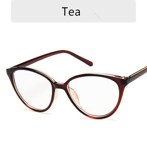 2023 Spectacle Frame Cat Eye Glasses Frame Clear Lens Women Brand Eyewear Optical Frames Myopia Nerd Black Red Eyeglasses Frame
