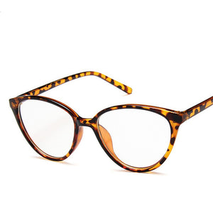 2023 Spectacle Frame Cat Eye Glasses Frame Clear Lens Women Brand Eyewear Optical Frames Myopia Nerd Black Red Eyeglasses Frame