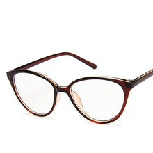 Carica l&#39;immagine nel visualizzatore di Gallery, 2023 Spectacle Frame Cat Eye Glasses Frame Clear Lens Women Brand Eyewear Optical Frames Myopia Nerd Black Red Eyeglasses Frame