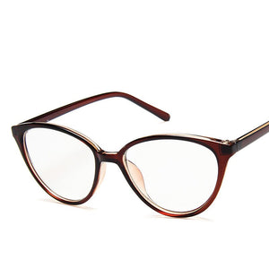 2023 Spectacle Frame Cat Eye Glasses Frame Clear Lens Women Brand Eyewear Optical Frames Myopia Nerd Black Red Eyeglasses Frame
