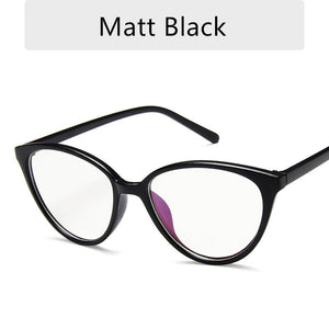 2023 Spectacle Frame Cat Eye Glasses Frame Clear Lens Women Brand Eyewear Optical Frames Myopia Nerd Black Red Eyeglasses Frame