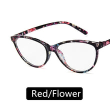 Carica l&#39;immagine nel visualizzatore di Gallery, 2023 Spectacle Frame Cat Eye Glasses Frame Clear Lens Women Brand Eyewear Optical Frames Myopia Nerd Black Red Eyeglasses Frame