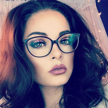 Carica l&#39;immagine nel visualizzatore di Gallery, 2023 Spectacle Frame Cat Eye Glasses Frame Clear Lens Women Brand Eyewear Optical Frames Myopia Nerd Black Red Eyeglasses Frame