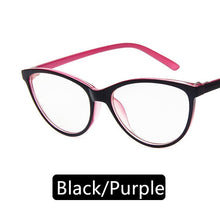 Carica l&#39;immagine nel visualizzatore di Gallery, 2023 Spectacle Frame Cat Eye Glasses Frame Clear Lens Women Brand Eyewear Optical Frames Myopia Nerd Black Red Eyeglasses Frame
