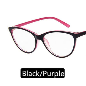 2023 Spectacle Frame Cat Eye Glasses Frame Clear Lens Women Brand Eyewear Optical Frames Myopia Nerd Black Red Eyeglasses Frame