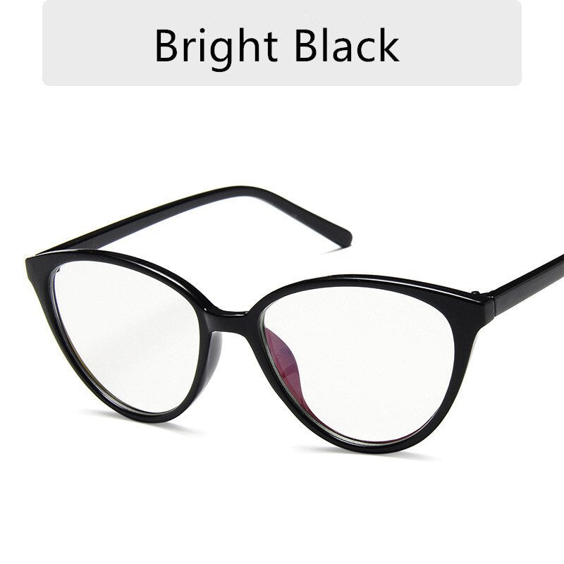 2023 Spectacle Frame Cat Eye Glasses Frame Clear Lens Women Brand Eyewear Optical Frames Myopia Nerd Black Red Eyeglasses Frame