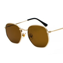 Load image into Gallery viewer, 2023 Square Sunglases Men Hexagon Sun glasses Mannen Women Metal Frame Fishing Glasses Gold gray Eyewear lentes de sol hombre