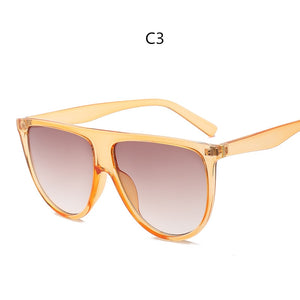 2023 Square Sunglasses Woman Vintage Retro Flat Top Thin Shadow Sun Glasses Square Pilot  Designer Large Black ShadesGafas