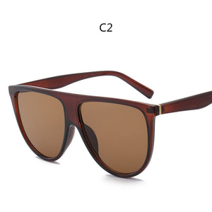2023 Square Sunglasses Woman Vintage Retro Flat Top Thin Shadow Sun Glasses Square Pilot  Designer Large Black ShadesGafas