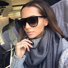 Load image into Gallery viewer, 2023 Square Sunglasses Woman Vintage Retro Flat Top Thin Shadow Sun Glasses Square Pilot  Designer Large Black ShadesGafas