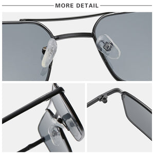 Square Women Sunglasses Alloy Metal Small Frame Clear Double Men's Sun Glasses Women Vintage Chic Female Shades Red Yellow