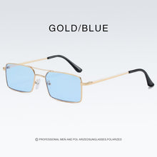 Load image into Gallery viewer, Square Women Sunglasses Alloy Metal Small Frame Clear Double Men&#39;s Sun Glasses Women Vintage Chic Female Shades Red Yellow