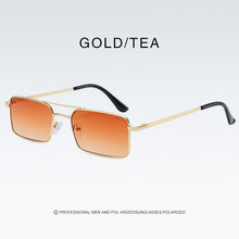 Load image into Gallery viewer, Square Women Sunglasses Alloy Metal Small Frame Clear Double Men&#39;s Sun Glasses Women Vintage Chic Female Shades Red Yellow