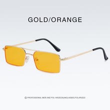 Load image into Gallery viewer, Square Women Sunglasses Alloy Metal Small Frame Clear Double Men&#39;s Sun Glasses Women Vintage Chic Female Shades Red Yellow