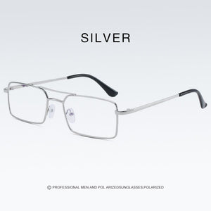 Square Women Sunglasses Alloy Metal Small Frame Clear Double Men's Sun Glasses Women Vintage Chic Female Shades Red Yellow