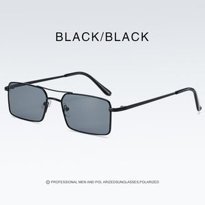 Square Women Sunglasses Alloy Metal Small Frame Clear Double Men's Sun Glasses Women Vintage Chic Female Shades Red Yellow