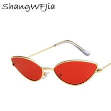 Load image into Gallery viewer, 2022 Sunglasses Women Luxury Cat eye Brand Design Metal Frame New Gold red Vintage Cateye Fashion sun glasses lady Eyewear