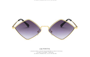 2022 Sunglasses Women Metal Rhombus Sun glasses Irregular Vintage Small Frame Goggle Uv400 Ladies Oculos Gafas De Sol