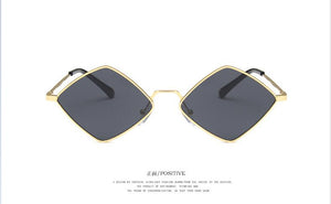 2022 Sunglasses Women Metal Rhombus Sun glasses Irregular Vintage Small Frame Goggle Uv400 Ladies Oculos Gafas De Sol