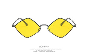 2022 Sunglasses Women Metal Rhombus Sun glasses Irregular Vintage Small Frame Goggle Uv400 Ladies Oculos Gafas De Sol