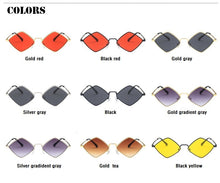 Load image into Gallery viewer, 2022 Sunglasses Women Metal Rhombus Sun glasses Irregular Vintage Small Frame Goggle Uv400 Ladies Oculos Gafas De Sol