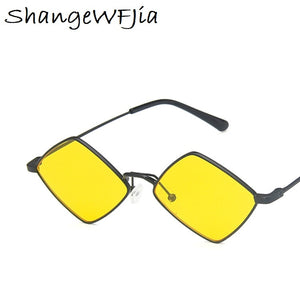 2022 Sunglasses Women Metal Rhombus Sun glasses Irregular Vintage Small Frame Goggle Uv400 Ladies Oculos Gafas De Sol