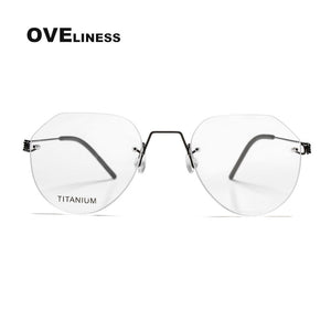 2022 Titanium Rimless Glasses Frame for Men women Prescription Eyeglasses Man Frameless Myopia Optical Frames Spectacles Eyewear