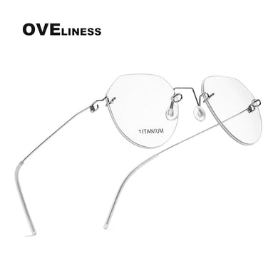 2022 Titanium Rimless Glasses Frame for Men women Prescription Eyeglasses Man Frameless Myopia Optical Frames Spectacles Eyewear