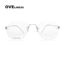 Load image into Gallery viewer, 2022 Titanium Rimless Glasses Frame for Men women Prescription Eyeglasses Man Frameless Myopia Optical Frames Spectacles Eyewear